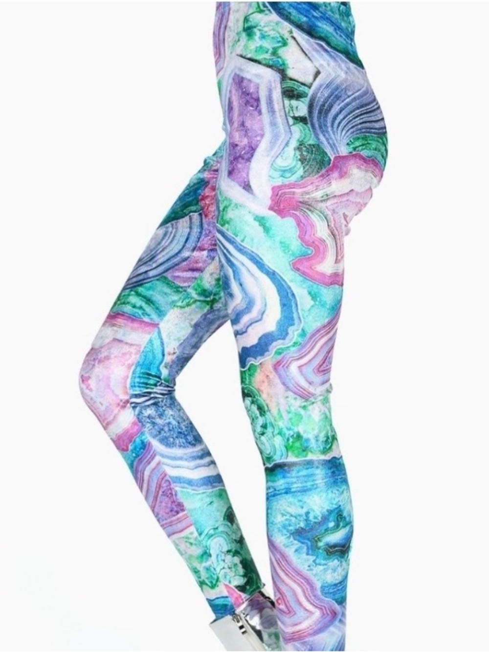 VINTAGE 2018 BlackMilk Geode Iced Velvet Leggings - Size M - Like New!